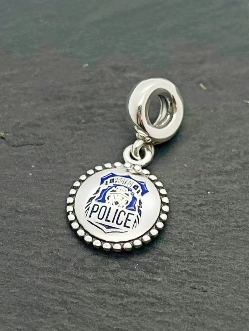 Pandora Police Badge Exclusive Charm Sterling Silver Dangle Charm Jewelry